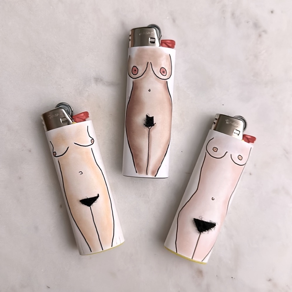 3 pack of Art lighters - Female Silhouette